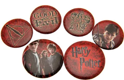 Image de Harry Potter - Lot de 6 badges TA850 (taille unique) (Rouge)