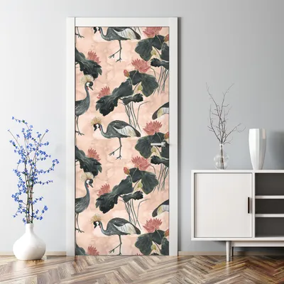 Produktbild von Dekorative Türposter Aufkleber selbstklebend Klebefolie Abnehmbarerdeko Dinosaurier 70 x 200 cm