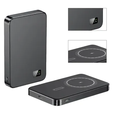 Produktbild von Magnetische Powerbank 10000mAh,Kabelloses Laden, Schnellladung, ultradünn & tragbar, mit integriertem Kabel