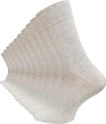 Produktbild von Cotton Prime® 10 Paar Komfortsocken ohne Bund Gesundheitssocken aus  Baumwolle 39-42 beige
