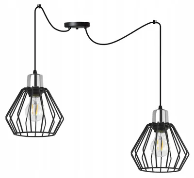 Immagine prodotto di Lampada a sospensione, lampadario da soffitto, paralume in filo metallico, LED
