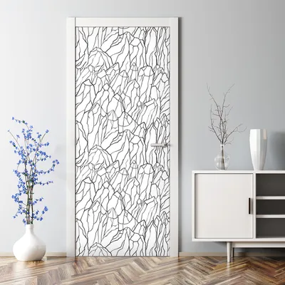 Produktbild von Dekorative Türtapete selbstklebend Klebefolie Türposter Tapete Türaufkleber Moderne Häuser 70 x 200 cm