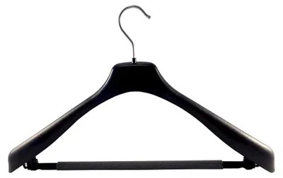Produktbild von Kleiderbügel mit Steg, 45 cm, schwarz, 45 Stück