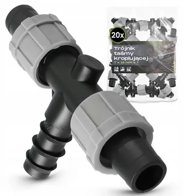 Obrázek produktu pro TRCR Trojník T x 16 mm pro kapkovou pásku, 20 ks