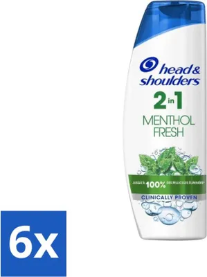 Obrázek produktu pro Head & Shoulders 2v1 Šampon a kondicionér proti lupům – Mentol Fresh – 270 ml - Balení výhodné – 6 kusů