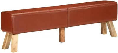 Produktbild von Bank Turnbock-Design Braun 160 cm Echtleder,Möbel,Sitzbänke,Küchen- & Esstisch-Sitzbänke,Braun,22.62 KG,356384
