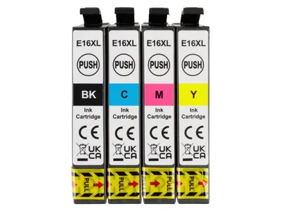 Produktbild von Crelando Druckerpatronen Multipack Qualitätstinte für Canon, Epson oder HP für Epson E 16XL NEU