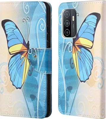 Produktbild von Samsung Galaxy A53 Hülle - Coverup Klapphülle - Blauer Schmetterling