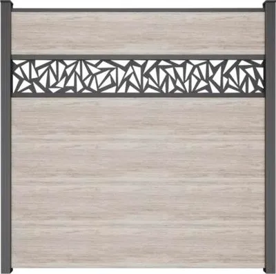Produktbild von Zaun Hauptelement GroJa BasicLine Triangle 180 x 180 cm Sheffield Oak