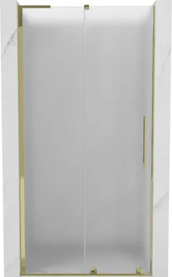 Zdjęcie produktu dla Drzwi prysznicowe Mexen Velar 120 cm, złote, szkło szronione