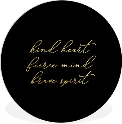 Produktbild von MuchoWow® Rundes Wandbild - Runde Bilder Zitate - Sprichwörter - Gold - Schwarz Ø 60 cm Kreis Wanddekoration Kunststoff - Wandkreis - Wandschmuck - Wand Kreis - Das Schlafzimmer - Die Bilder - Wandmalerei - Kunst für das Haus - das Plastik