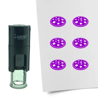Obrázek produktu pro CombiCraft Stamp Pizza 10mm kulatá - fialový inkoust