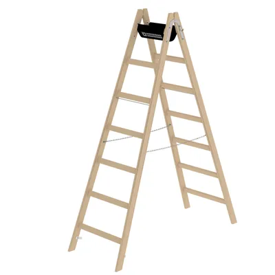 Produktbild von MUNK Holz Stehleiter 2x7 Sprossen