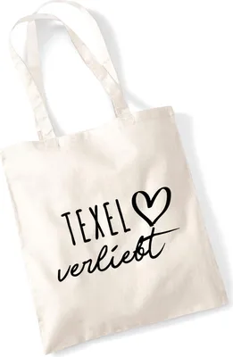 Produktbild von Huuraa Jutebeutel Texel verliebt 10 Liter Natural Baumwolle Tasche Geschenkidee