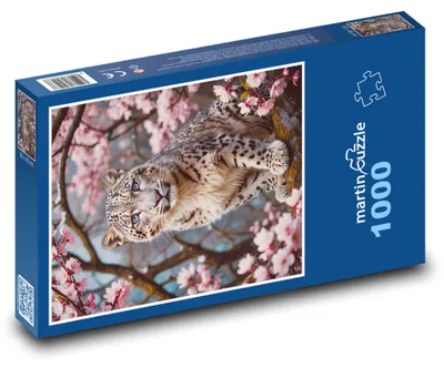 Obrázek produktu pro Puzzle 1000 Levhart mezi sakurami - martinpuzzle