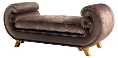 Immagine prodotto di Divano classico, design elegante, in tessuto marrone, con chaise longue, ideale per il soggiorno