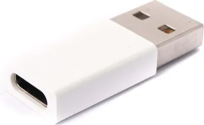 Produktbild von SYSTEM-S USB 3.1 Adapter Typ C Buchse zu 2.0 Typ A Stecker Kabel in Weiß
