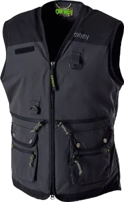 Produktbild von OWNEY Hundehalter Trainingsweste Damen anthrazit grün L wetterfest Weste atmungsaktiv mit vielen Taschen und Reflektoren