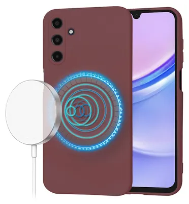 Zdjęcie produktu dla Techsuit MagSafe etui na Samsung Galaxy A15 4G A15 5G - śliwkowoczerwone