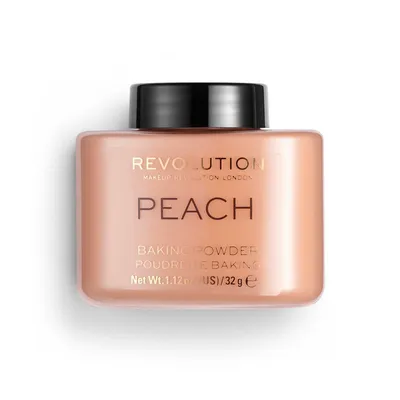Produktbild von Makeup Revolution Baking Powder Peach Puder für eine einheitliche und aufgehellte Gesichtshaut 32 g