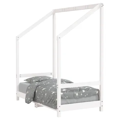 Produktbild von Kinderbett Weiß 70x140 cm Massivholz Kiefer