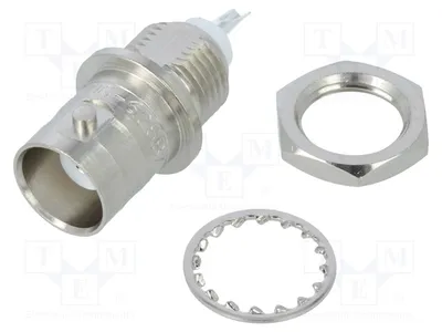 Obrázok produktu pre 1x Konektor BNC, priamy, samica, 50 Ω, na spájkovanie, model 031-236. (BNC konektor)