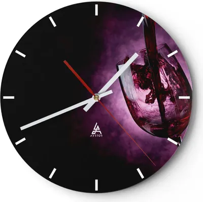 Produktbild von Wanduhr - Rund - Glasuhr - Abstrakt alkohol flasche cocktail - 30x30cm - Schleichendes Uhrwerk - Lautlos - zum Aufhängen bereit - Dekoration Modern - Wanddekoration aus Glas - C3AR30x30-2121