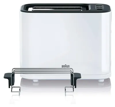 Obrázek produktu pro Braun PureEase HT 3010 WH, 2 krajíců, Bílá, Knoflíky, Otočné, 1000 W, 291 mm, 291 mm
