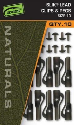 Immagine prodotto di Fox Fishing Edges Naturals taglia 10 Slik Lead Clip & Pegs