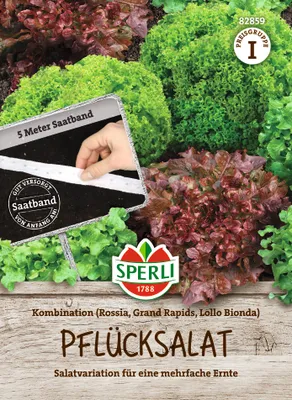 Produktbild von SPERLI Saatband Pflücksalat Kombination 5 lfd. Meter