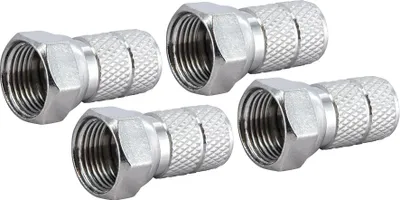 Produktbild von Schwaiger FST8204 241, F-Typ, Silber, Polybag, 4 Stück(e)