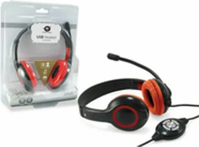 Produktbild von Conceptronic CCHATSTARU2R, Kabelgebunden, Anrufe/Musik, 20 - 20000 Hz, 169 g, Kopfhörer, Rot
