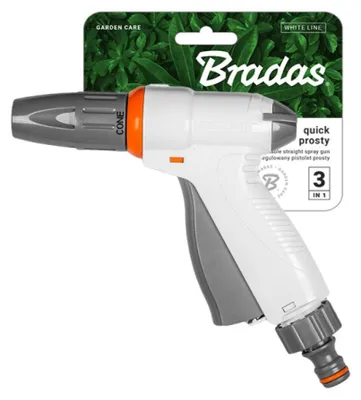 Immagine prodotto di Pistola a spruzzo Pistola a spruzzo per giardino Pistola a spruzzo per tubi flessibili QUICK adjustable WHITE LINE Bradas