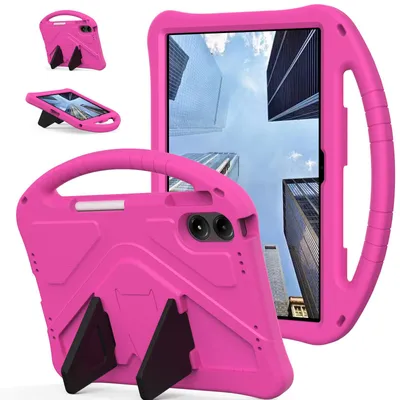 Obrázek produktu pro Dětské pouzdro pro Infinix Xpad 30E 11" 2026, EVA lehké nárazuvzdorné pouzdro s skládacím stojánkem a rukojetí Růžová
