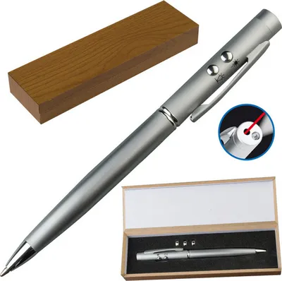 Produktbild von LED Kugelschreiber mit Laserpointer und Licht / aus Metall