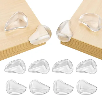 Image de Vicloon, 8 protections d'angle pour tables, pour bébés - Transparentes