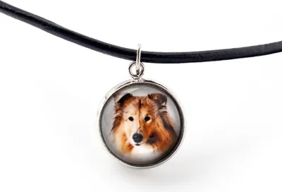 Zdjęcie produktu dla Owczarek szkocki długowłosy, Collie rough  - naszyjnik zawieszka z twoim zdjęciem, handmade, ręcznie wykonana biżuteria marki Art-Dog