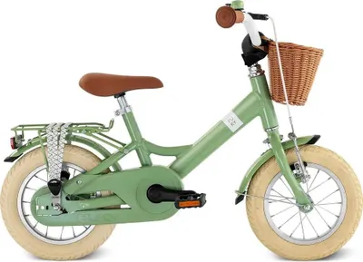 Produktbild von Puky Youke Classic - Kinderfahrrad - 12 Zoll - inkl. Lenkerkorb - Retro grün - ab 3 Jahren