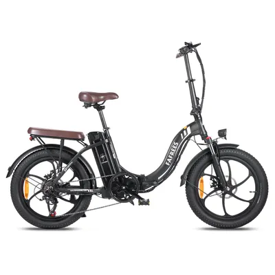 Obrázek produktu pro Skládací elektrokolo 36 V, 20 Ah, 720 Wh, 20 palců, nerezový rám, voděodolné (IPX5), dojezd až 120–150 km, městské kolo s 7 rychlostmi, černé