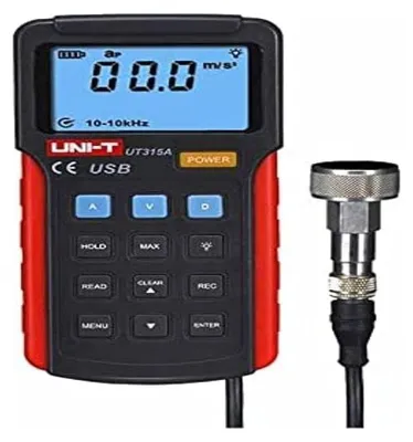 Vibrationsmesser UT315A, USB-PC, Beschleunigung, Geschwindigkeit, Weg
