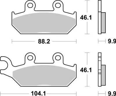 Imagen del producto de Pastillas de freno KH645 para vehículos todoterreno, con compuesto sinterizado dorado, compatibles con Can-Am Commander 800/100 (modelos '18-'20), Yamaha YXC/YXM Viking Wolverine y Yamaha YXE 85