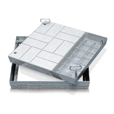 Zdjęcie produktu dla Pokrywa włazu, stal ocynkowana 800 x 800 mm 47036