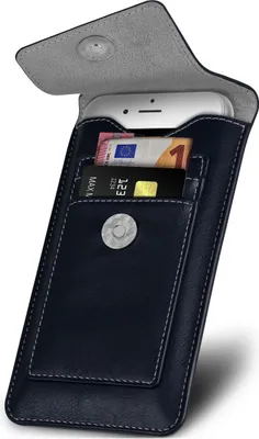Produktbild von ONEFLOW® Zeal Case kompatibel mit Apple iPhone 12 mini - Hülle mit Kartenfach, Dunkelblau
