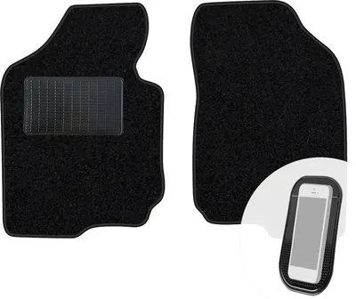 Produktbild von moto-MOLTICO Vorne Fußmatten Auto Velours Autoteppiche Schwarz Automatten Set 2-teilig passend für Kia Carens 2006-2012