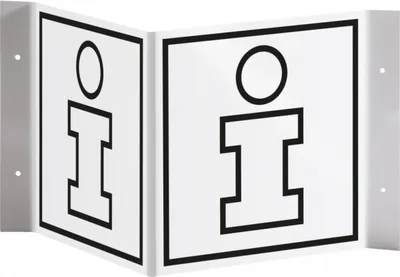 Produktbild von Dreifke® Schild I Tür-Nasenschild Piktogramm Infopoint, Kunststoff, 150x150mm