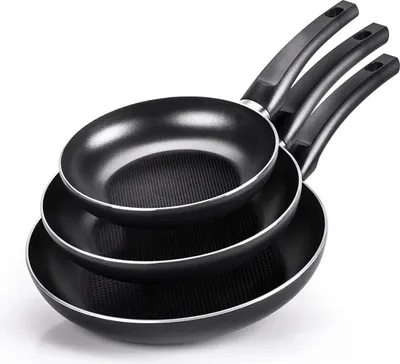 Produktbild von Aluminium Pfannenset - induktionsgeeignet - 3 Stück - 20-24-28 cm
