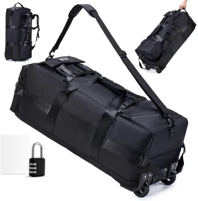 Zdjęcie produktu dla Torba podróżna na kółkach 85 l, 78x33x32 cm, zamek szyfrowy, wodoodporny Oxford, do podróży