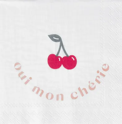 Produktbild von Cocktailserviette "Oui mon chérie"