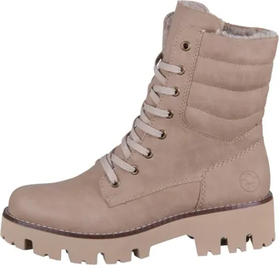 Produktbild von Rieker Damen Schnürstiefel Beige Synthetik Größe: 41