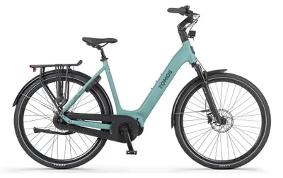 Imagen del producto de Tomos EB 18 - Bicicleta eléctrica - 28 pulgadas - Motor 250W - Autonomía 160 km - 7 velocidades - Frenos de disco hidráulicos - Batería 748Wh - Cuadro bajo - Grindgroen mate